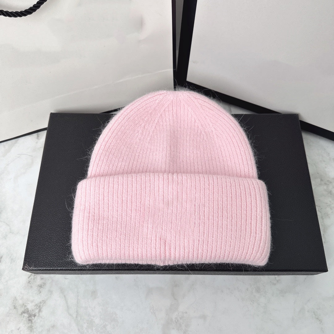 E3397# Rabbit Fur Knitted Hat