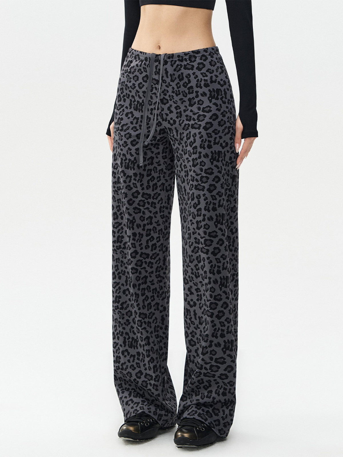 L6748# Women Leopard Pants