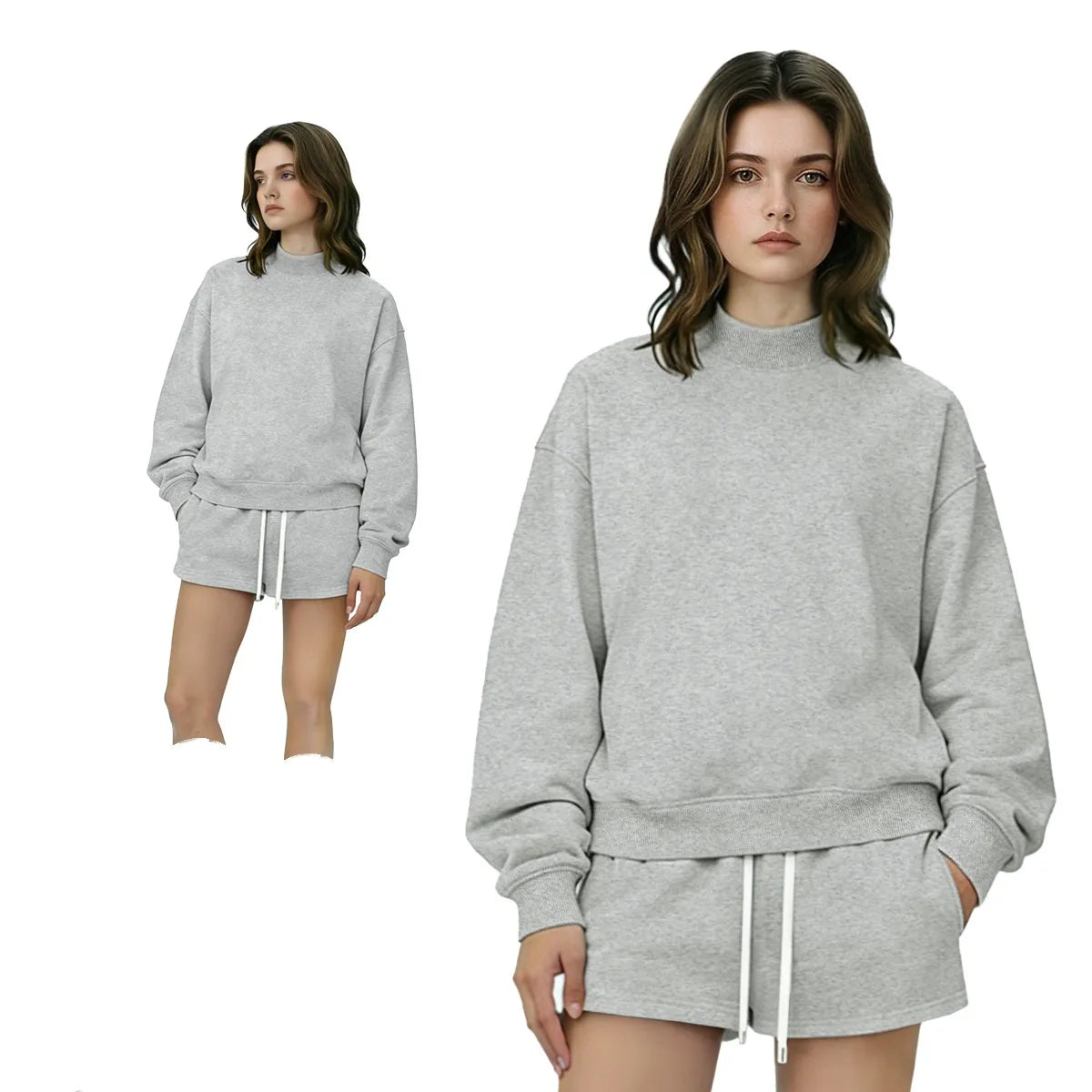 2195# A 3D Silver Unisex Pullover Or Short