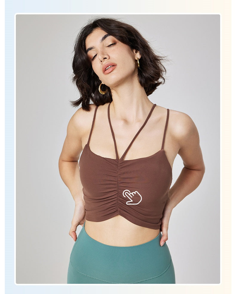 L2245#  Women Yoga Bra Shorts Set