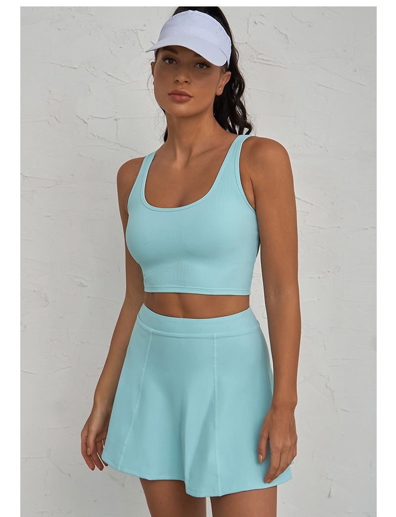 418# AL Women Yoga Bra Skirts Set