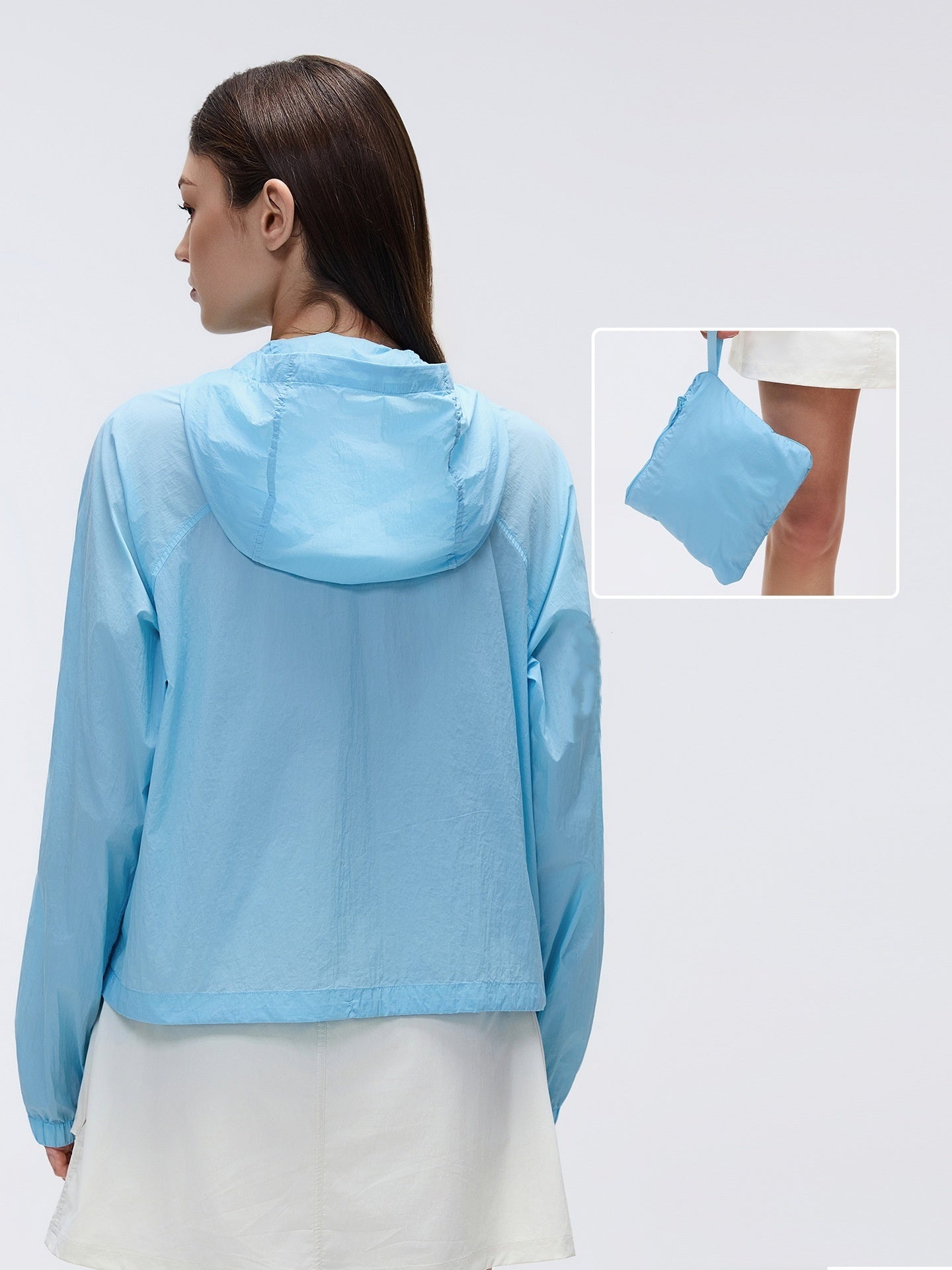 L5769# Women Yoga Hooded Sunscreen Coat