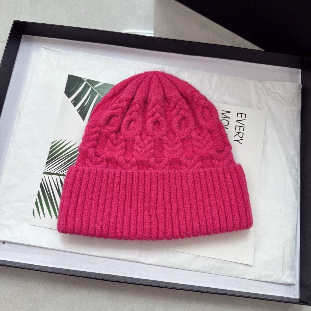 E6668# Rabbit Fur Knitted Hat