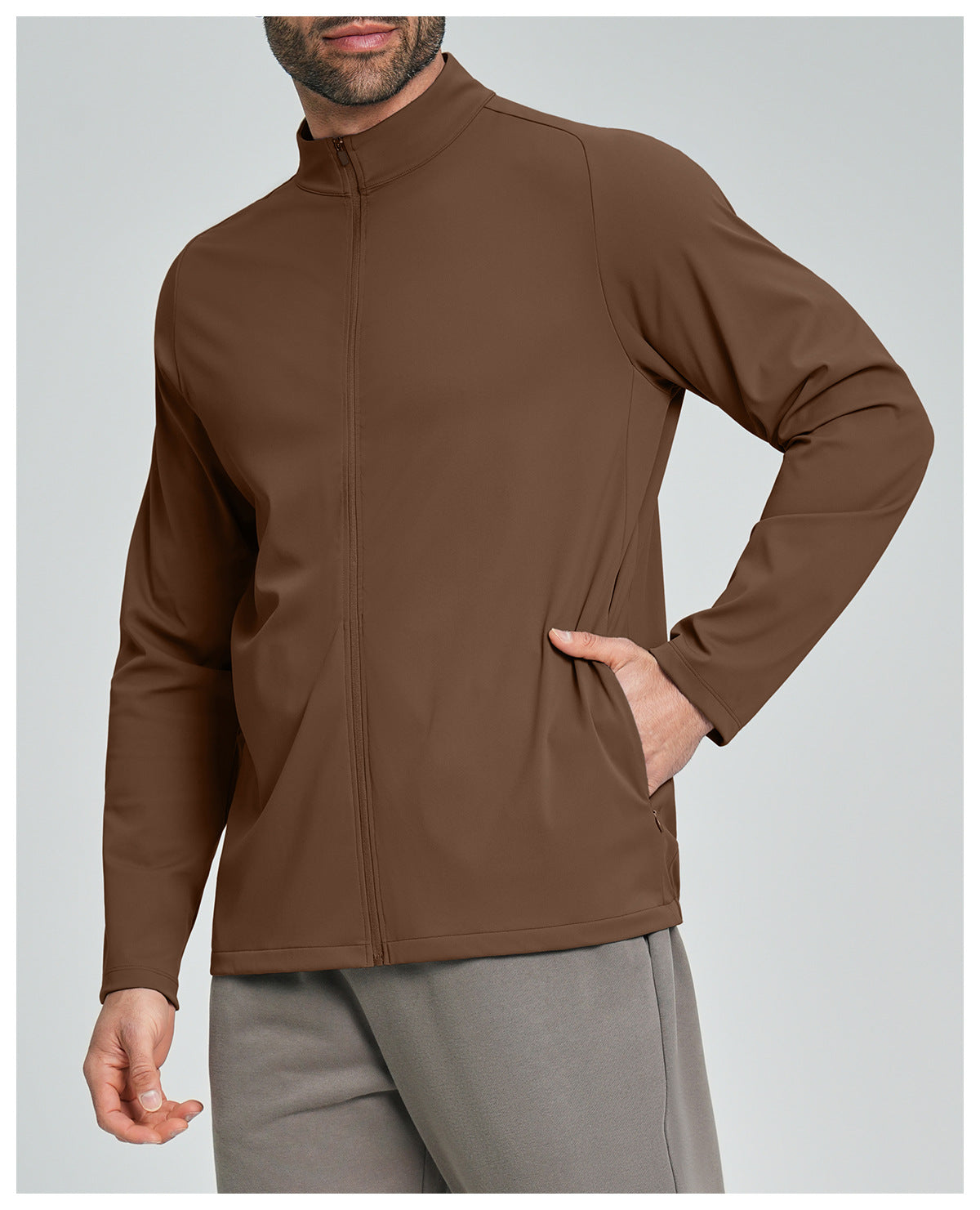 L6090#  Men Long Sleeve Jacket