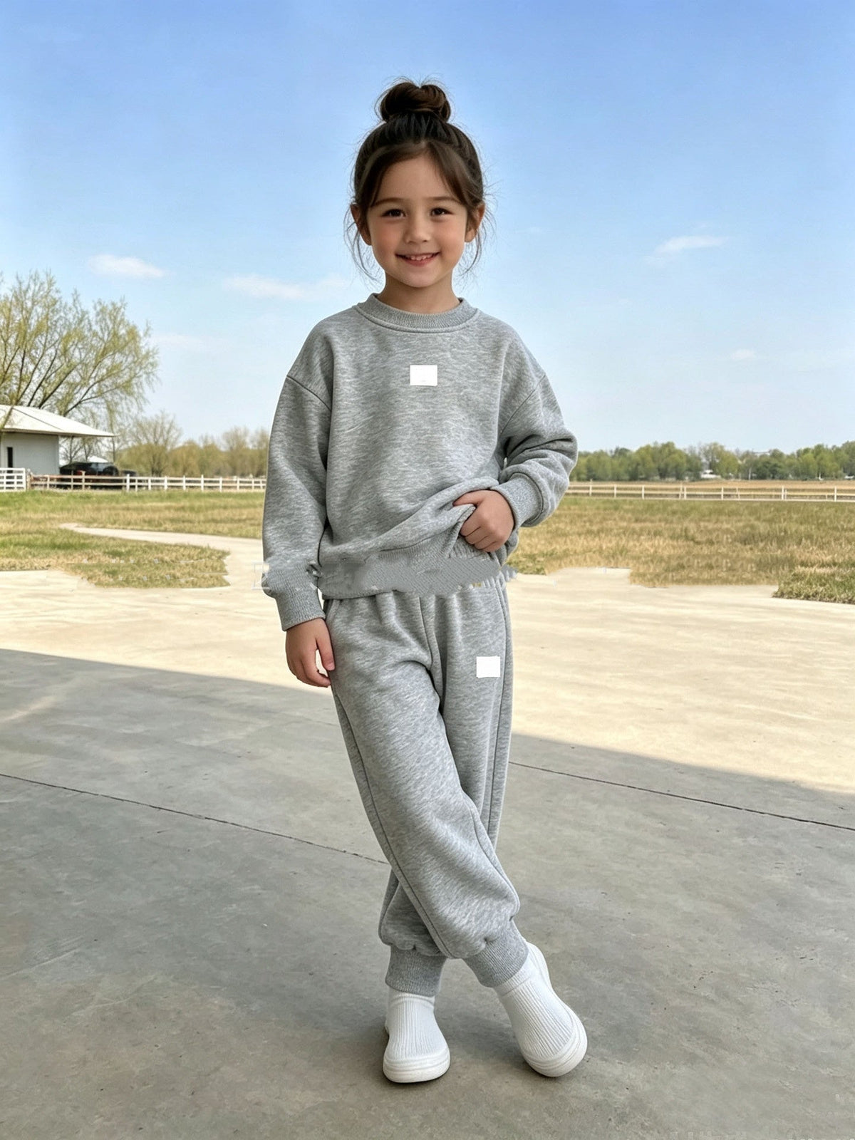 L6754# Kids Sweatshirt and Pants Set