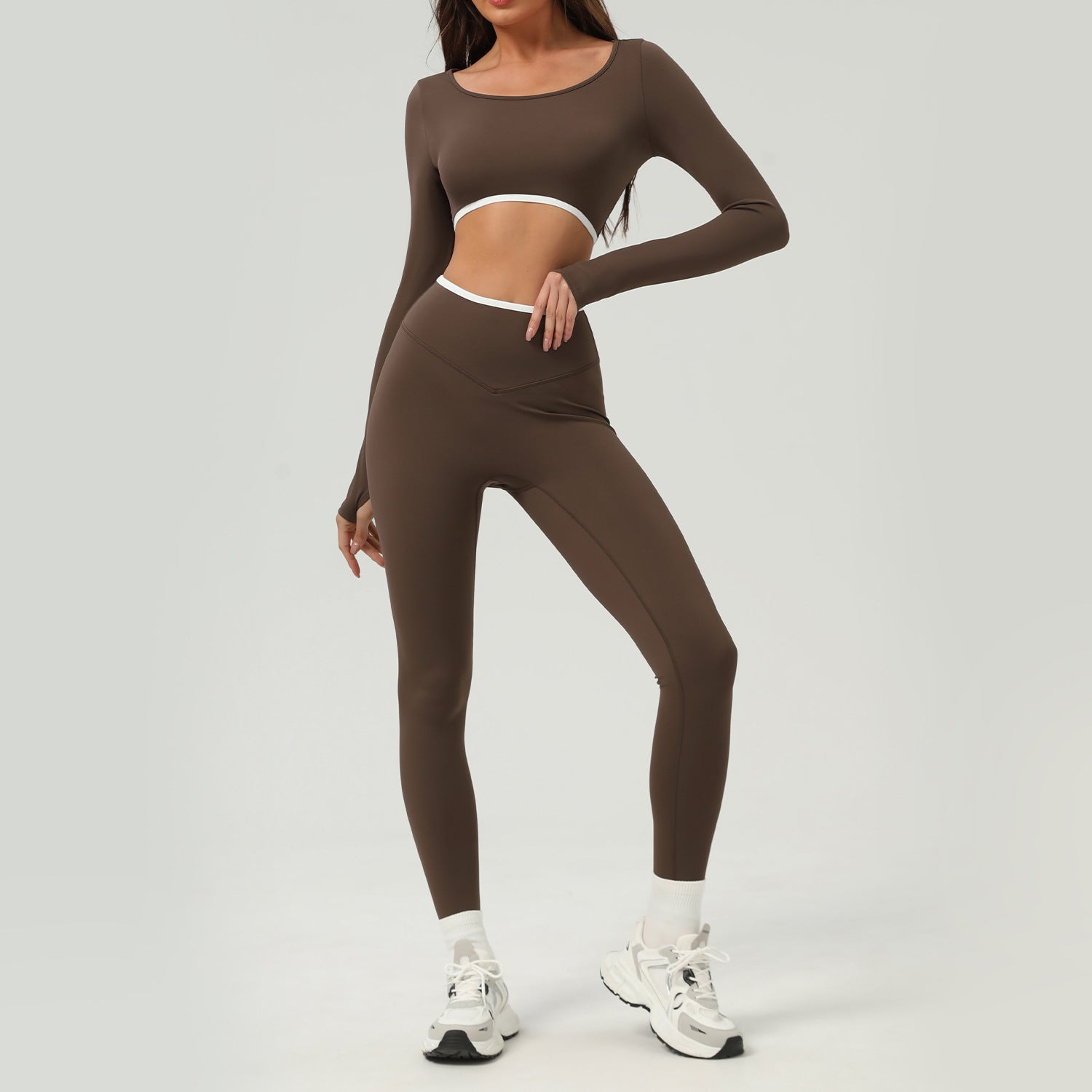 826# A Women Yoga Shirts Pants Set