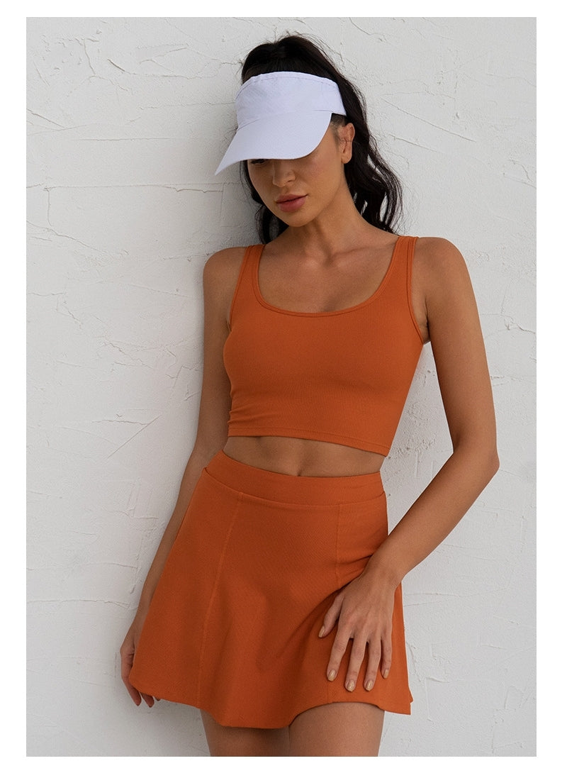 418# AL Women Yoga Bra Skirts Set