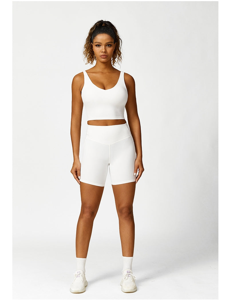 L2929#  Women Yoga Bra Shorts Pants Set