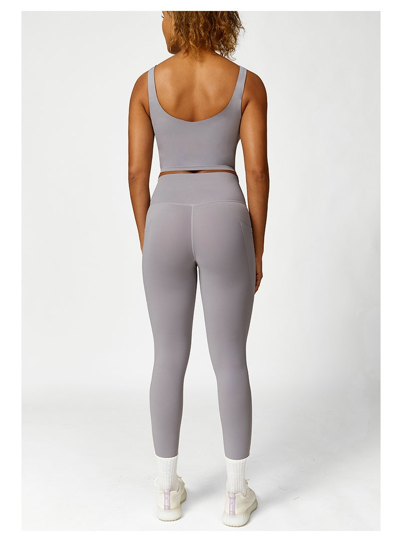 L2929#  Women Yoga Bra Shorts Pants Set