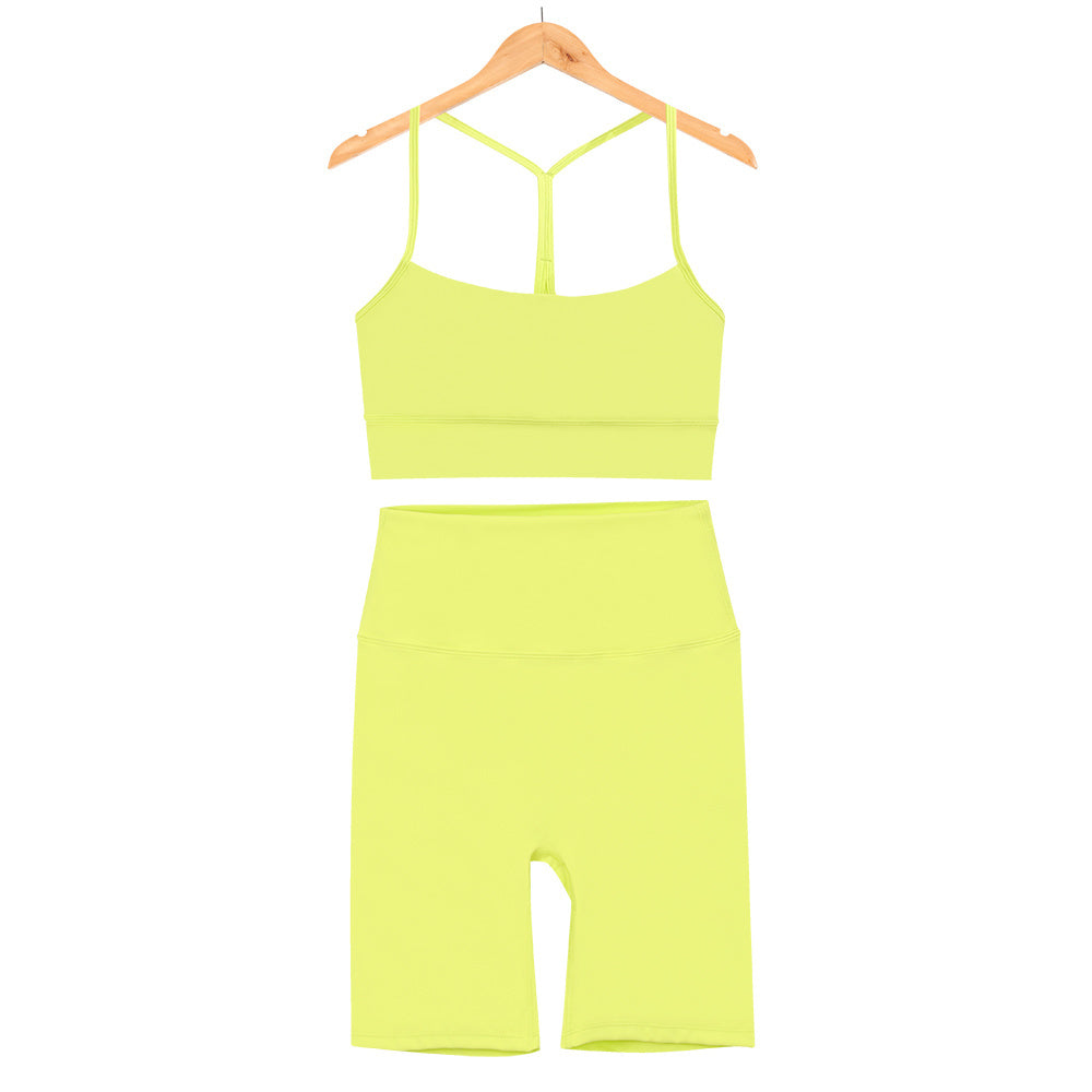 L4749#  Yoga Bra Shorts Set
