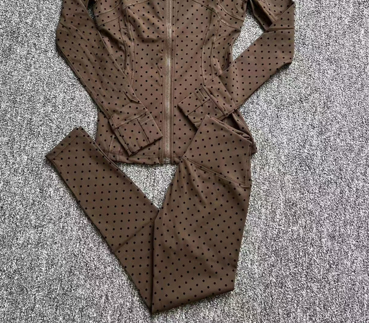 L6410# Women Jacket Pants Set