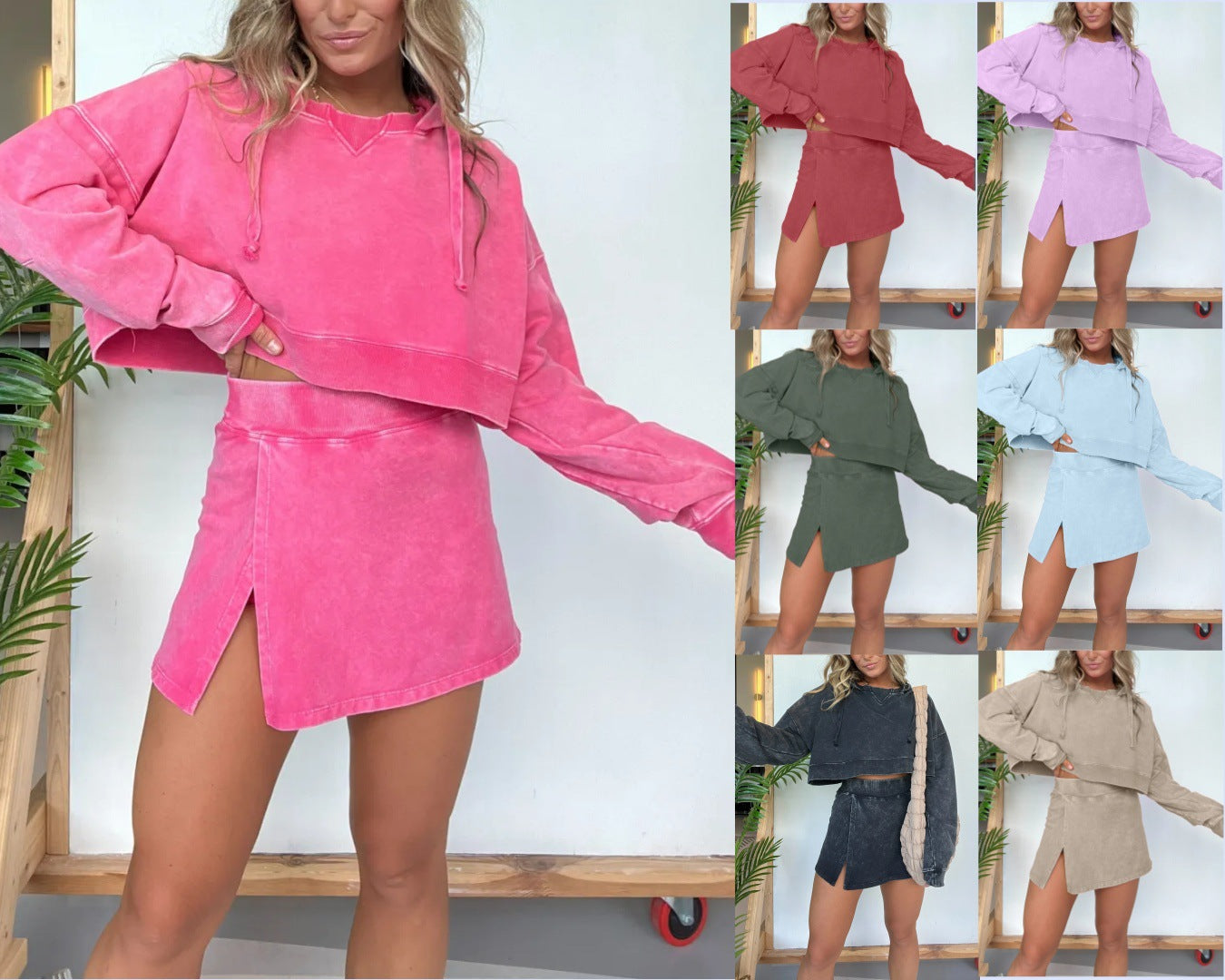 575# A Women Hoodies Skirts Set