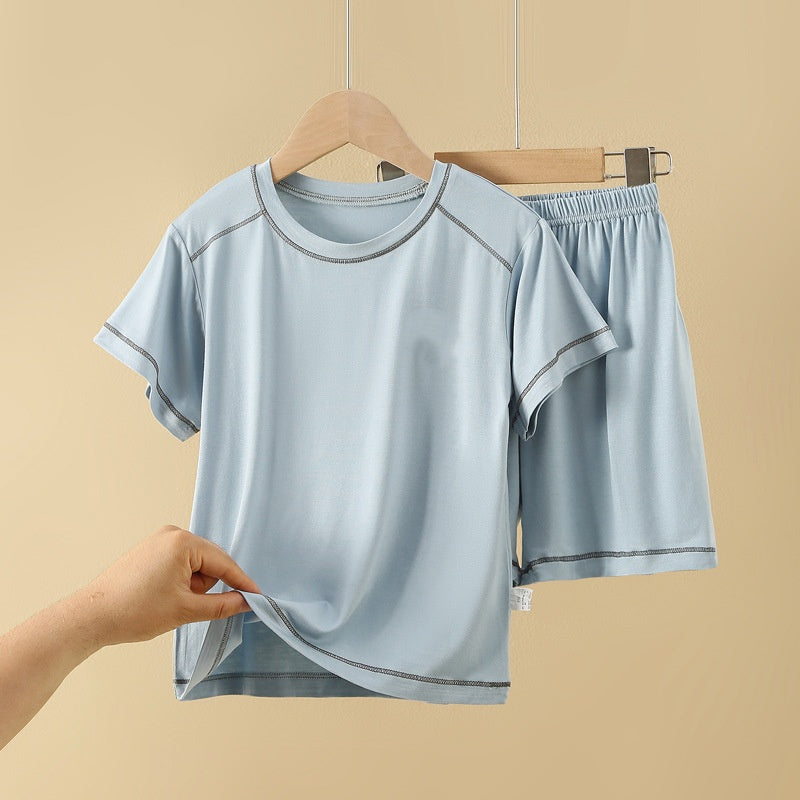 E7195#Kids football shirt shorts set