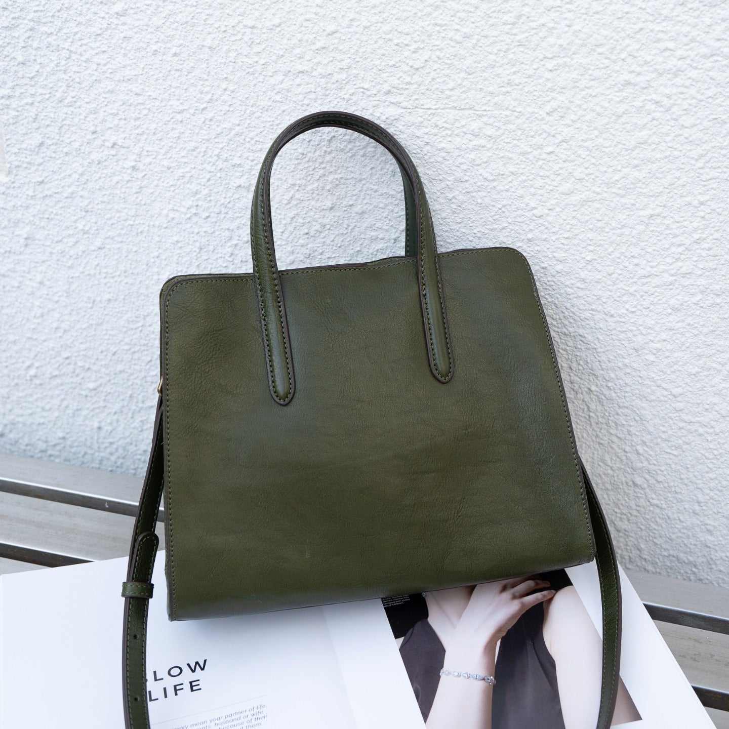 E6754# High Quality Cow Leather Bag