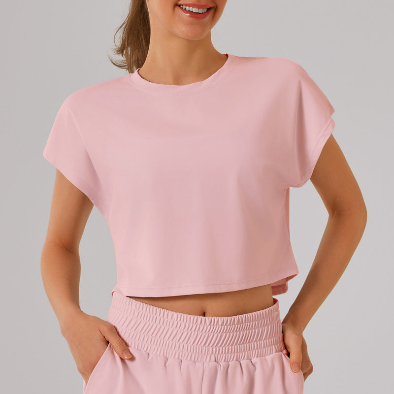 L4520-2# Women Yoga Top Shorts Set