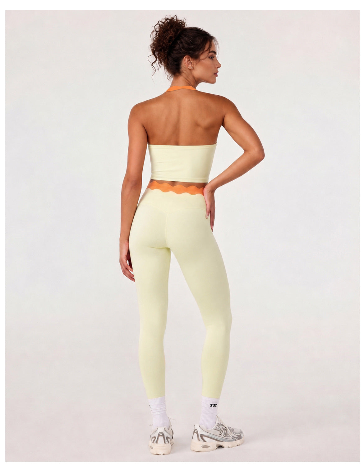 A2738# Women Neck-strap tank and pants set