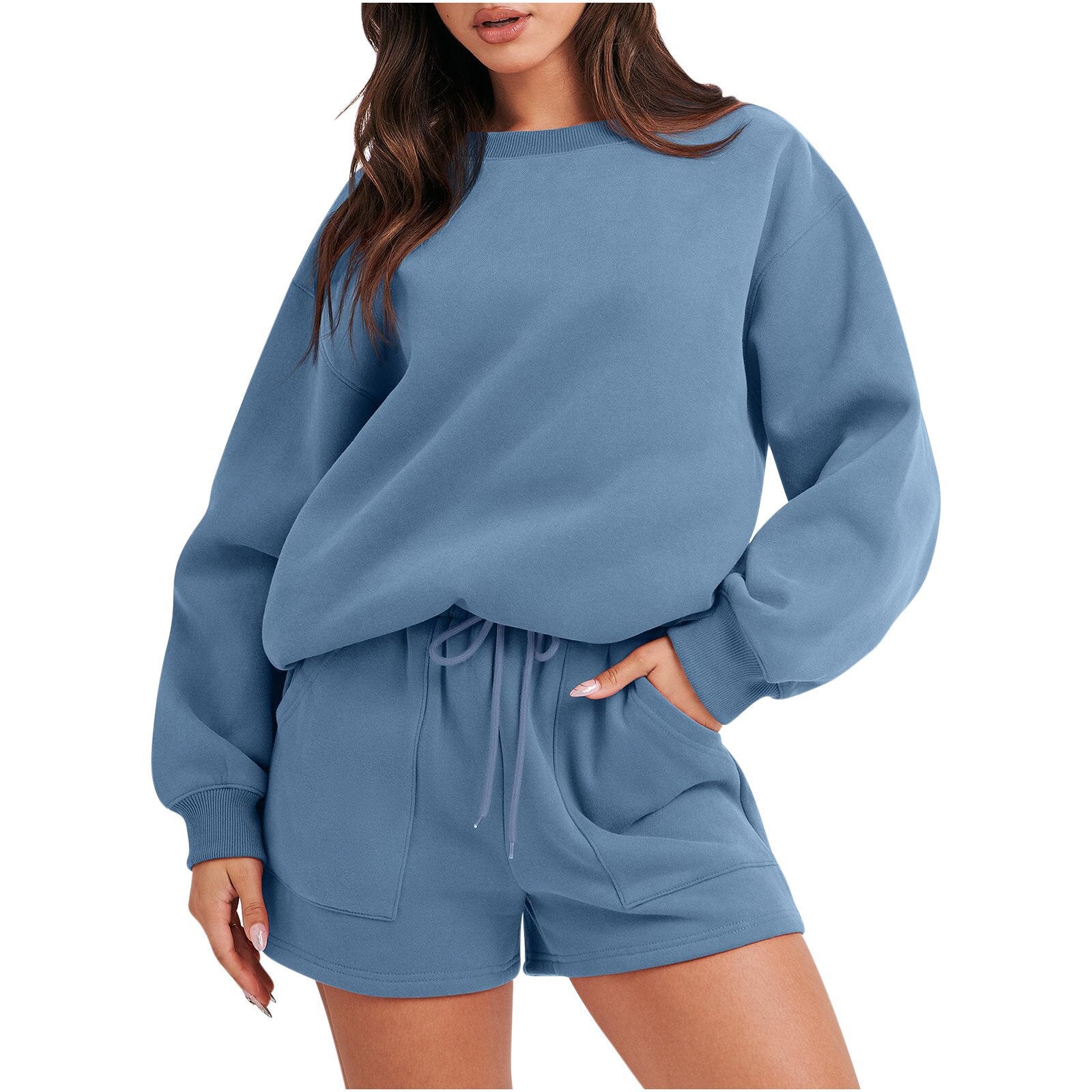 1351# A Women Hoodies Shorts Set