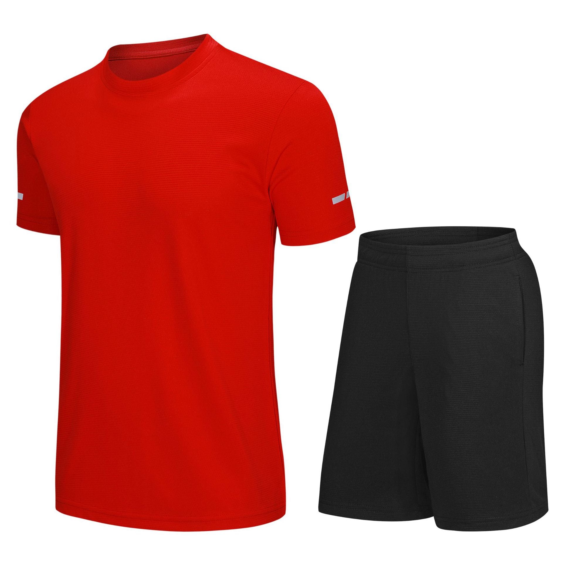 E7195#Kids football shirt shorts set