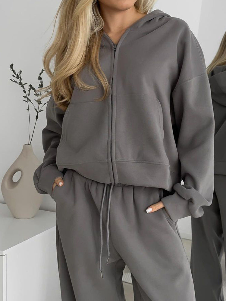 2911# 3D Women Jacket Pants Set