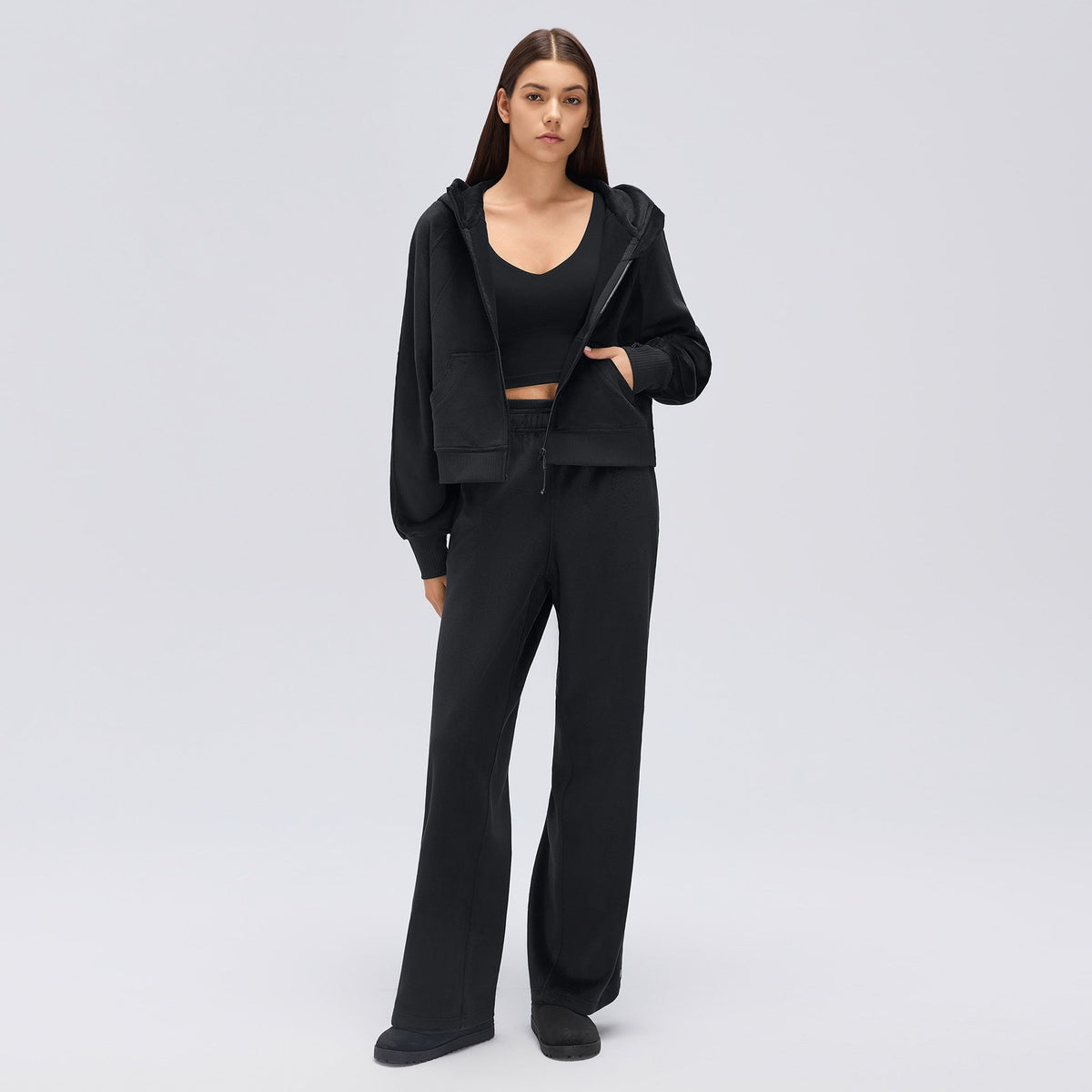 L6720# Same Color Silica Gel Women Hoodies Or Pants
