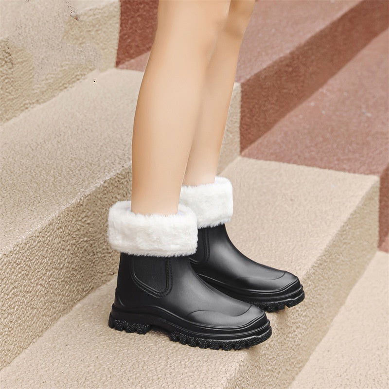 ZGLHUA Women Rubber Martin Rainboots