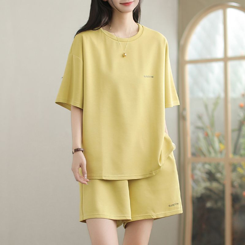 E7227# Women Shirts Shorts Set