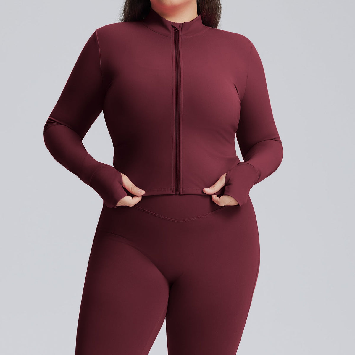 L6526# Women Large Size Yoga Jacket