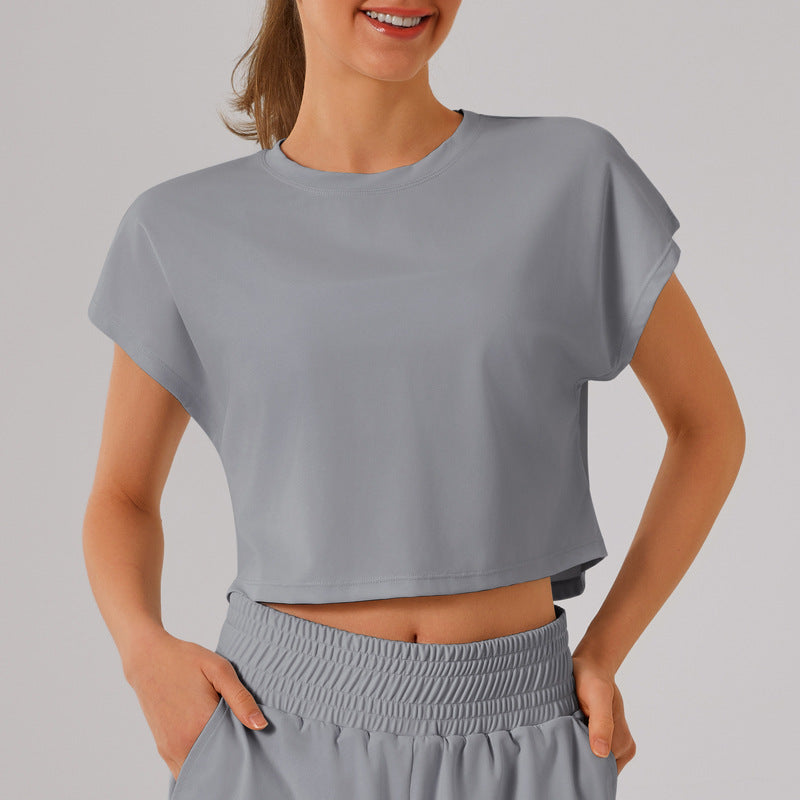 L4520-1# Women Yoga Top Shorts Set