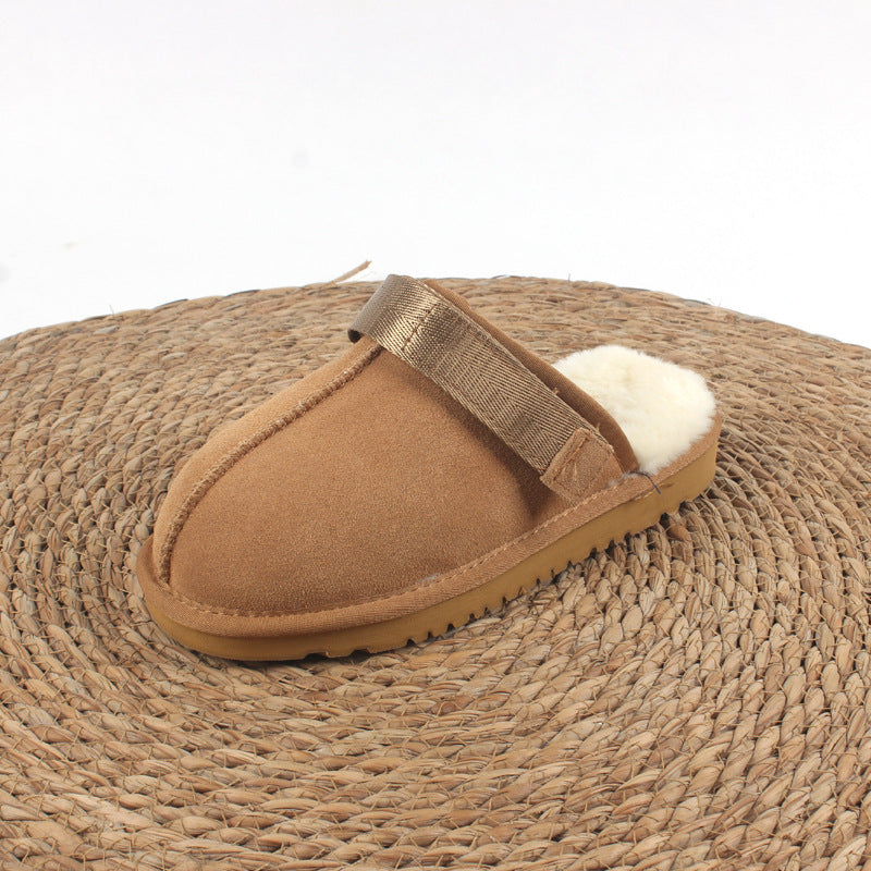 E3616#Genuine Leather Slipper