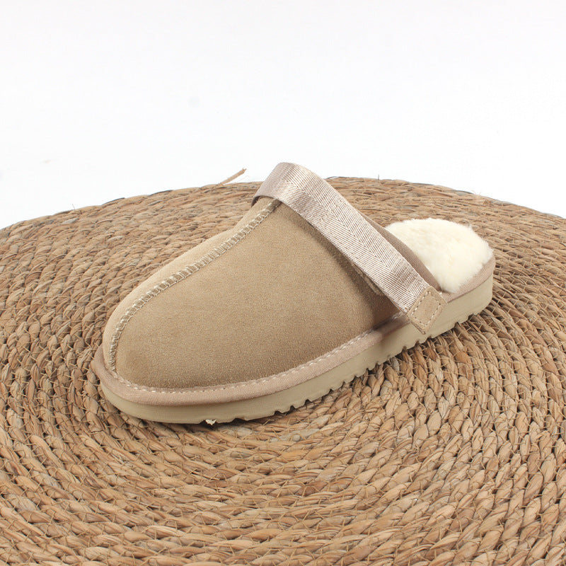 E3616#Genuine Leather Slipper
