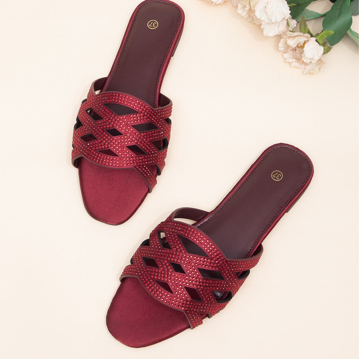 E7074#Women Flat Slipper