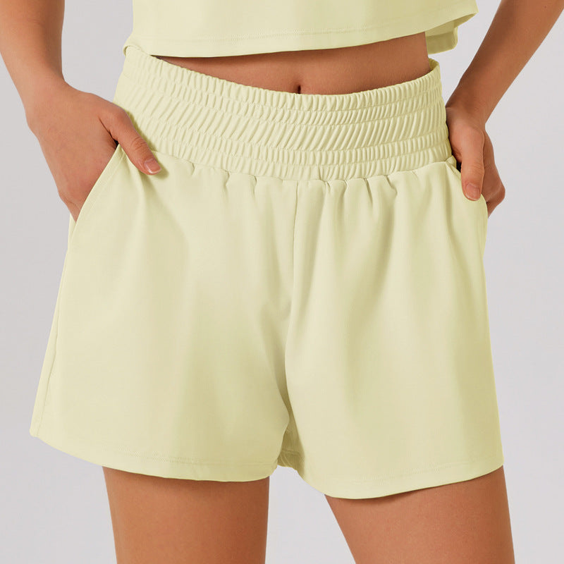L4520-2# Women Yoga Top Shorts Set