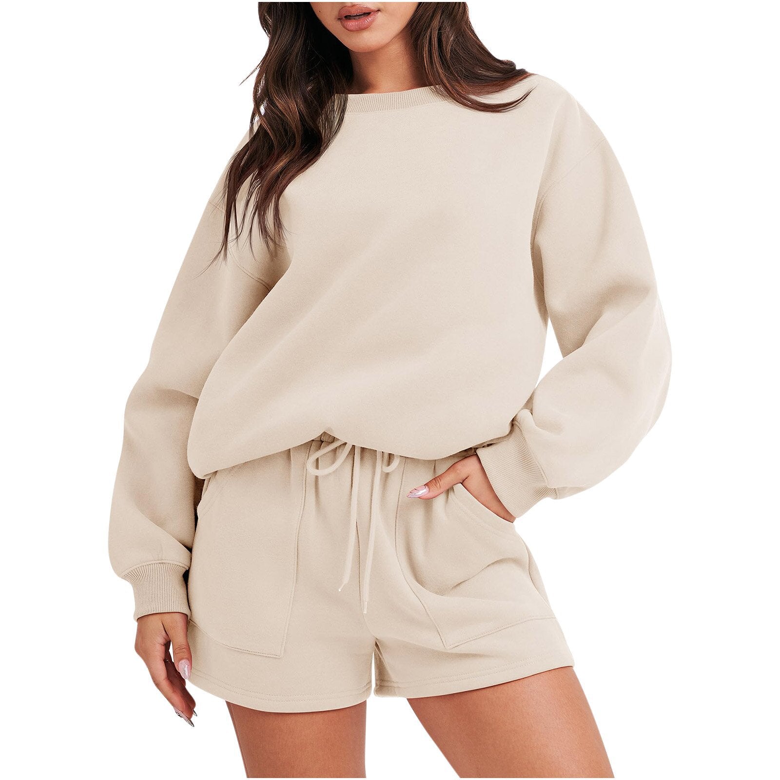 1351# A Women Hoodies Shorts Set