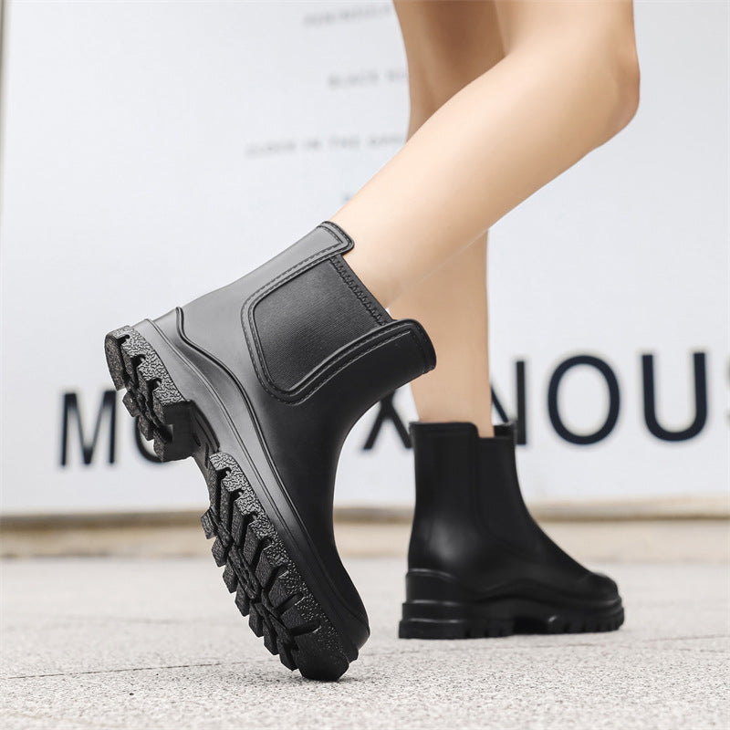 ZGLHUA Women Rubber Martin Rainboots