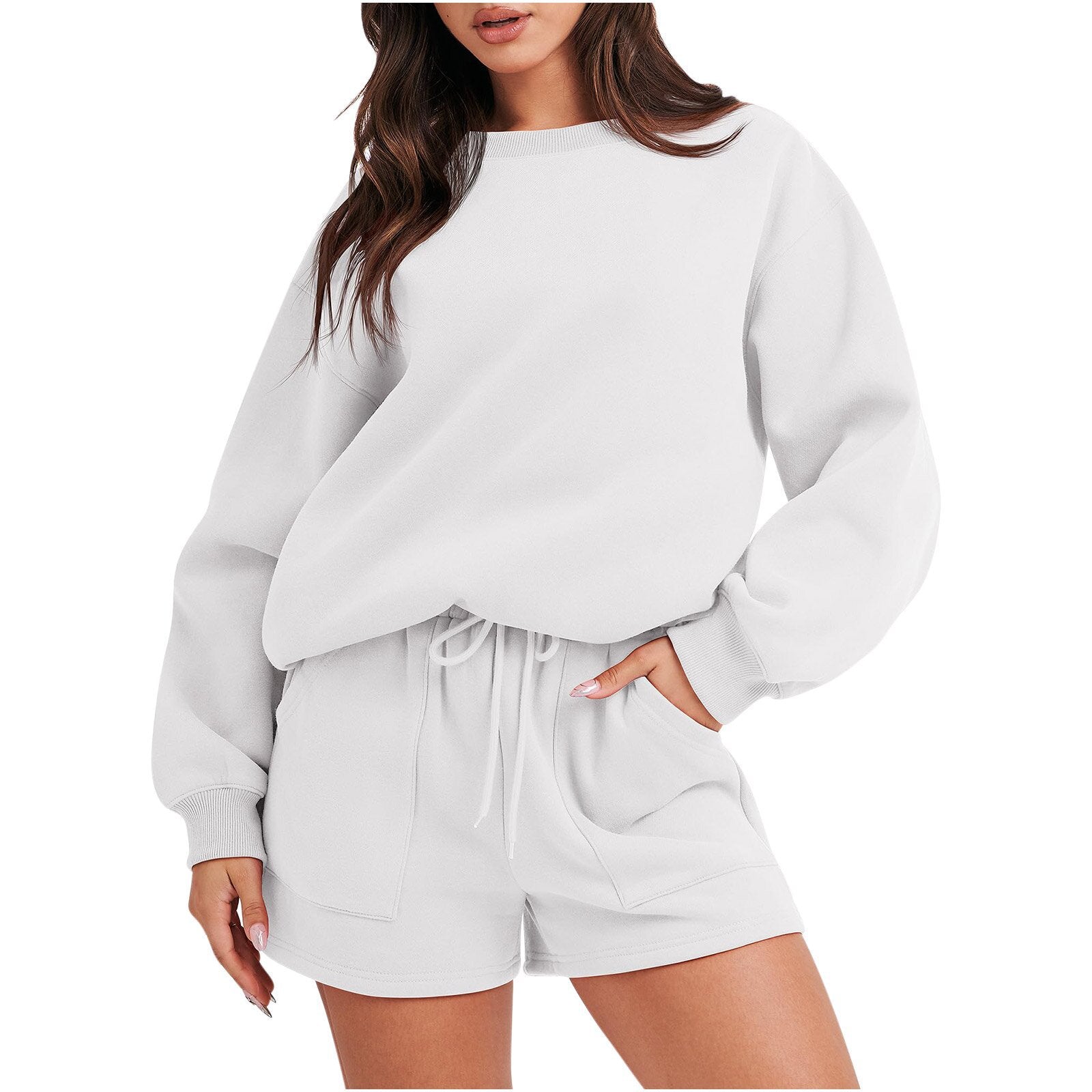 1351# A Women Hoodies Shorts Set
