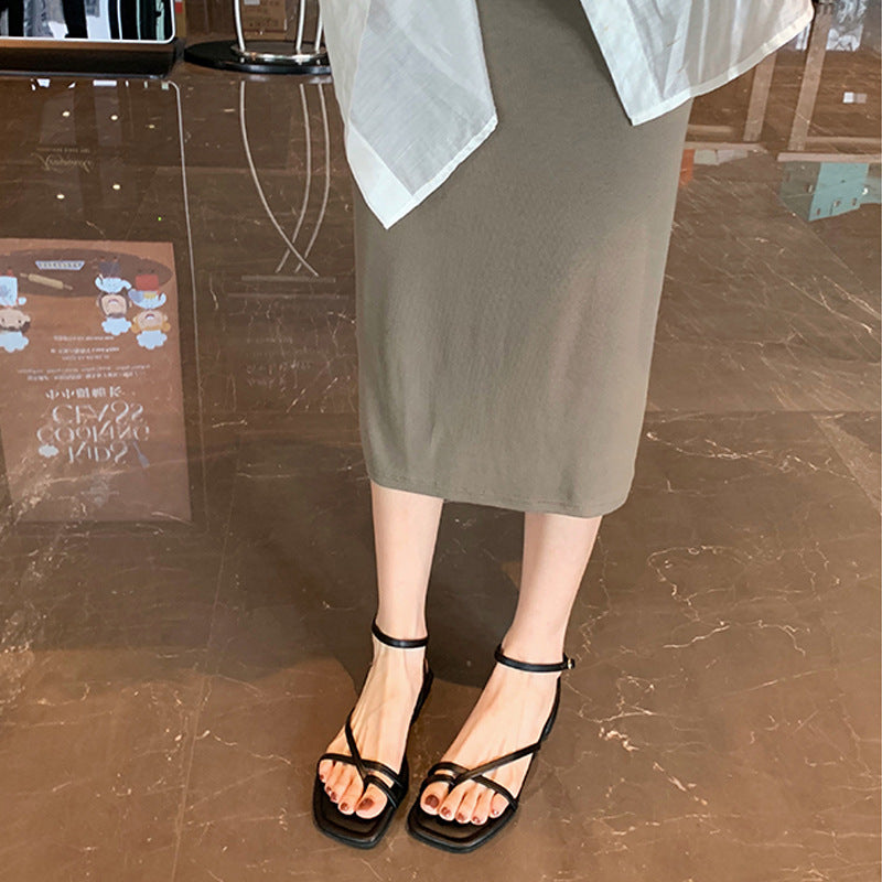 E7021#Sheep Skin Sandals