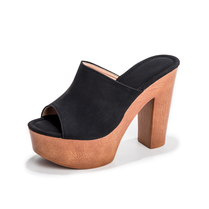 E7075#Women 8cm Slipper
