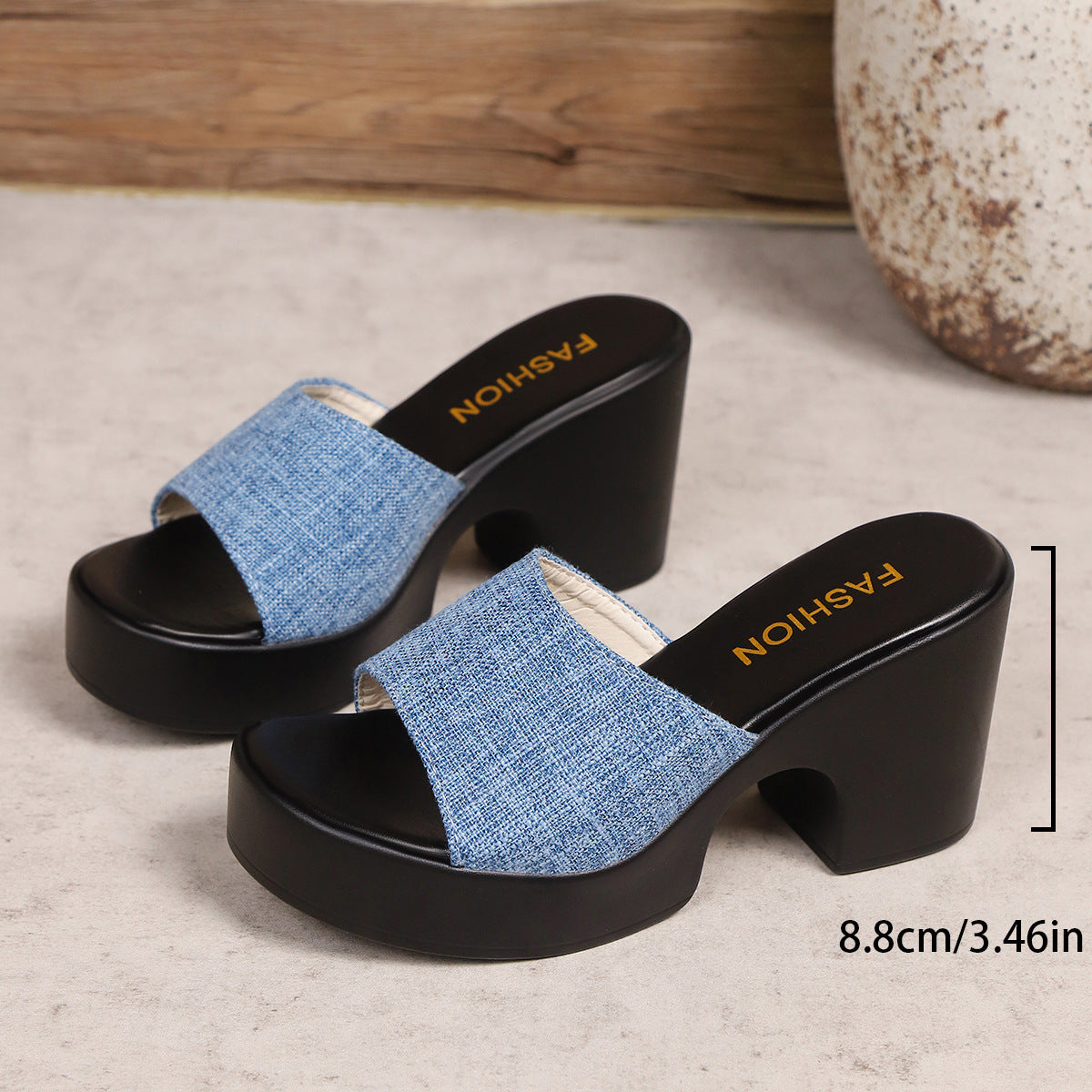 E6845# Cow Leather Slipper