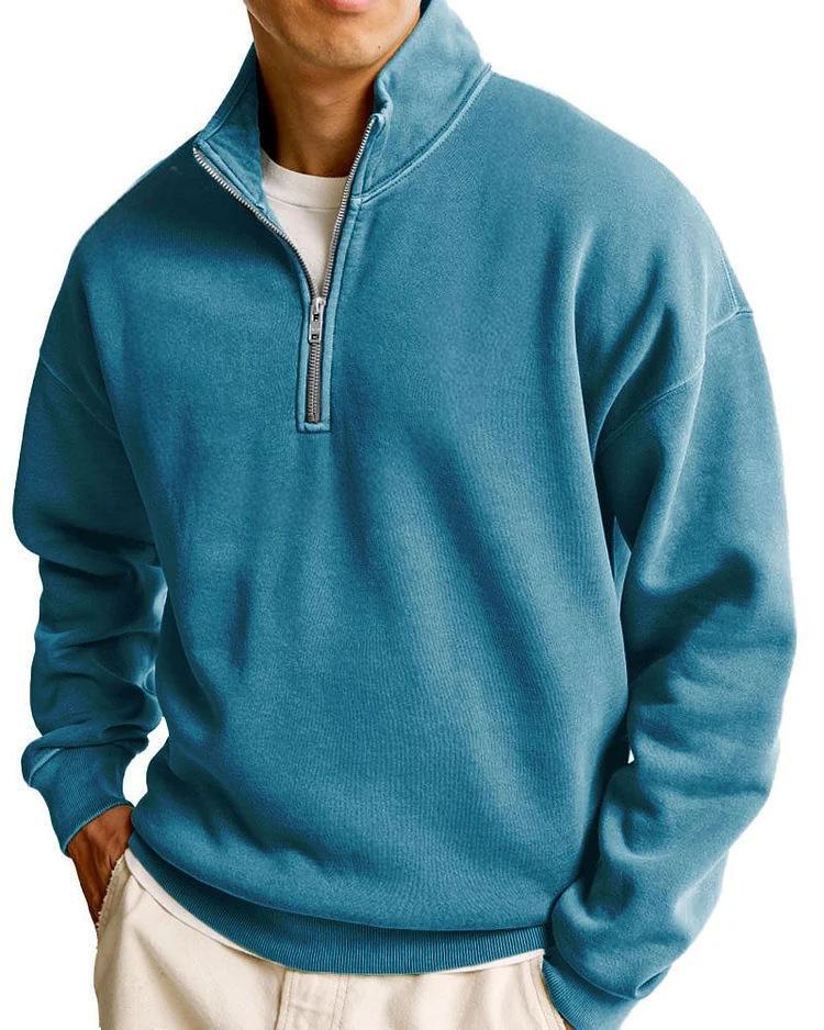 1904#A 3D Silver Men Half zipper Sweatshirts