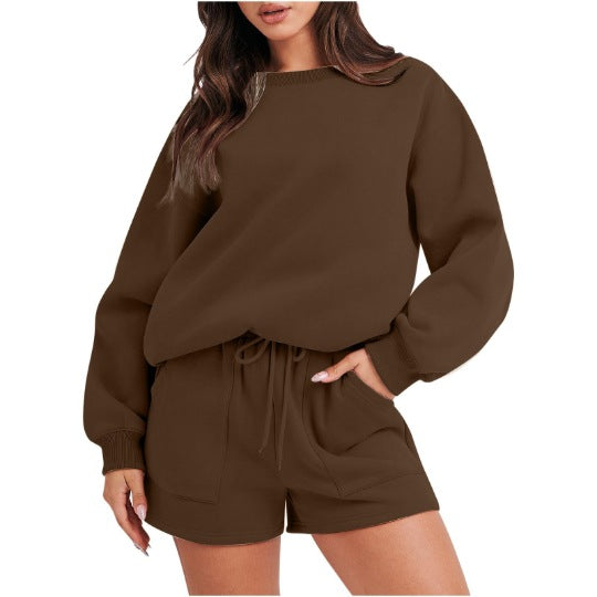 1351# A Women Hoodies Shorts Set