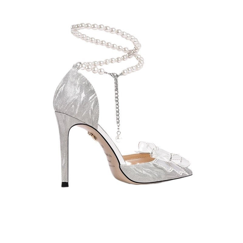 E6833# 10cm Sheepskin Pumps