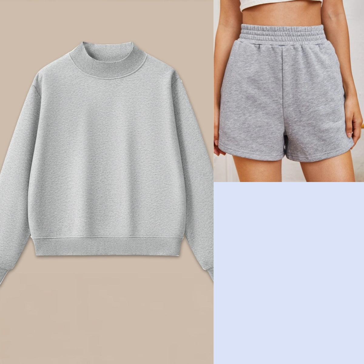 1829# A 3D Silver Women Sweatshirt Or Shorts
