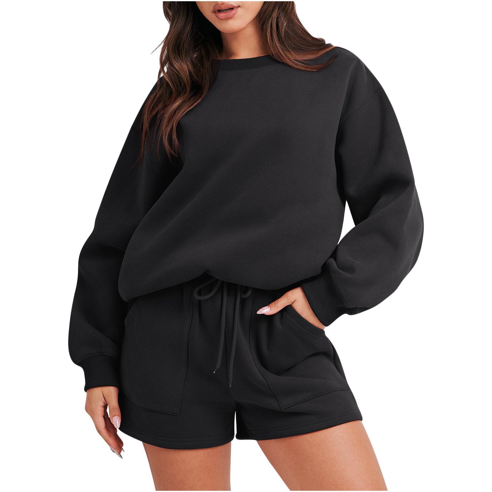 1351# A Women Hoodies Shorts Set