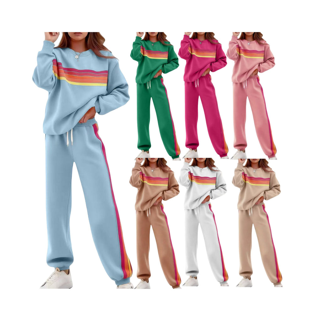 E7399# Women Embroidery Hoodie Pants Set