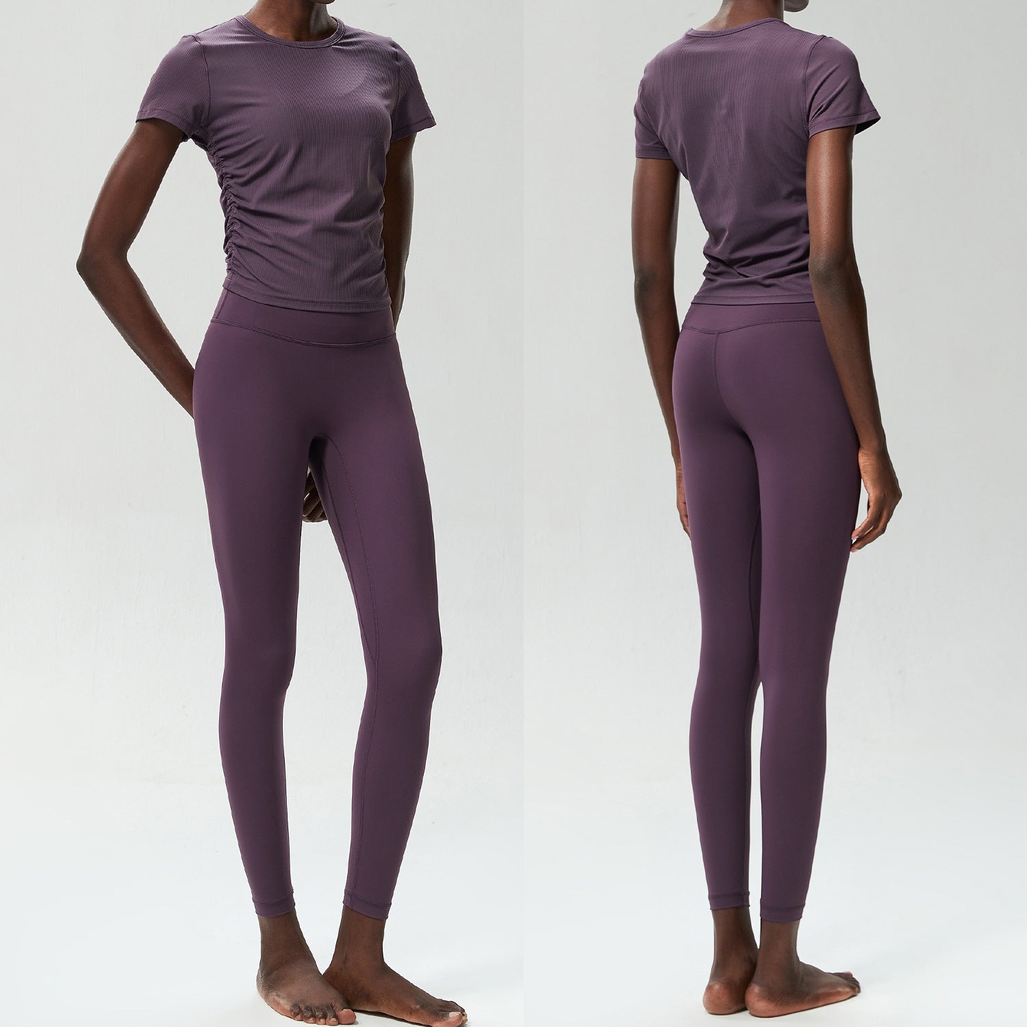 L3718# Women Yoga Shirts and Pants Set