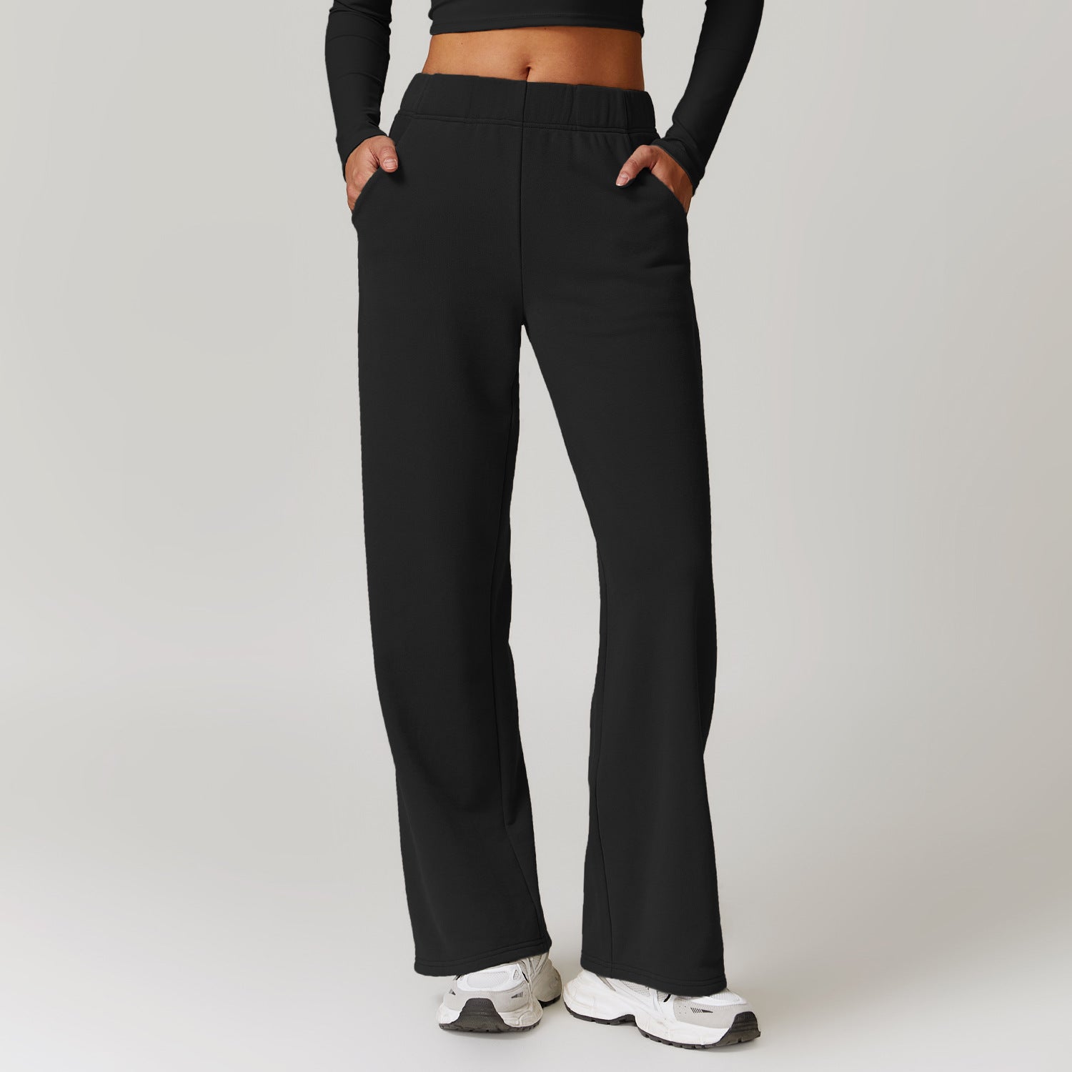 534# A 3D Silver Logo Women Round Neck Sweatshirts Pants Set