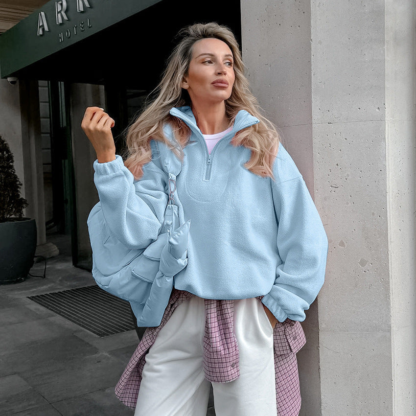 1453# A 3D LOGO Women Sports Pullover