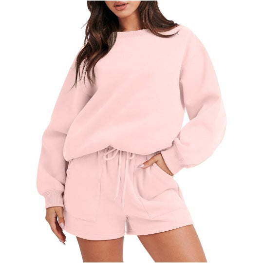 1351# A Women Hoodies Shorts Set