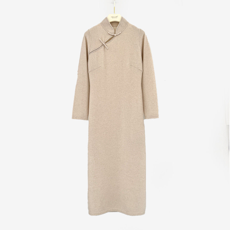 ZGLHUA Women Woolen Chinese Gowns