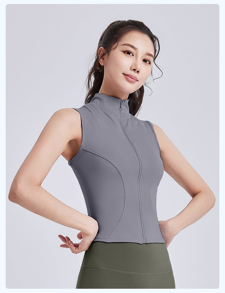 L6500# Women sleeveless jacket
